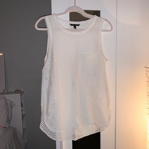 White lace tank